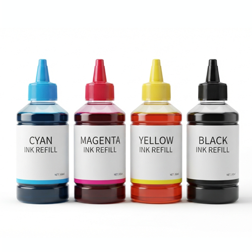 CMYK Ink Refill Bottle Set – Premium Printer Ink (Cyan, Magenta, Yellow & Black)